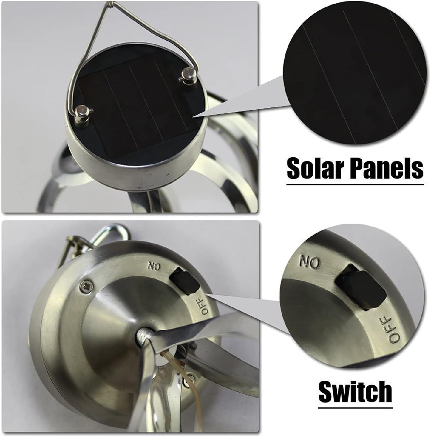 Luxora Solar Wind Chime Spinner LED Lamp for Outdoors