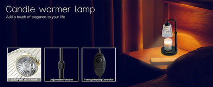 RoyaleGlow Dimmable Candle Lamp Warmer with Timer