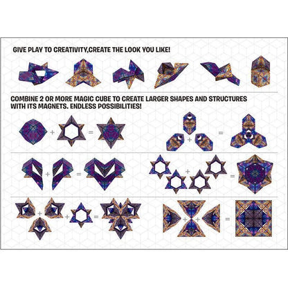 Luxora Changeable Magnetic Magic Cube - 70+ Shapes Puzzle