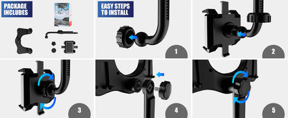 Royaleva Rearview Mirror Phone Holder with 360-Degree Rotation