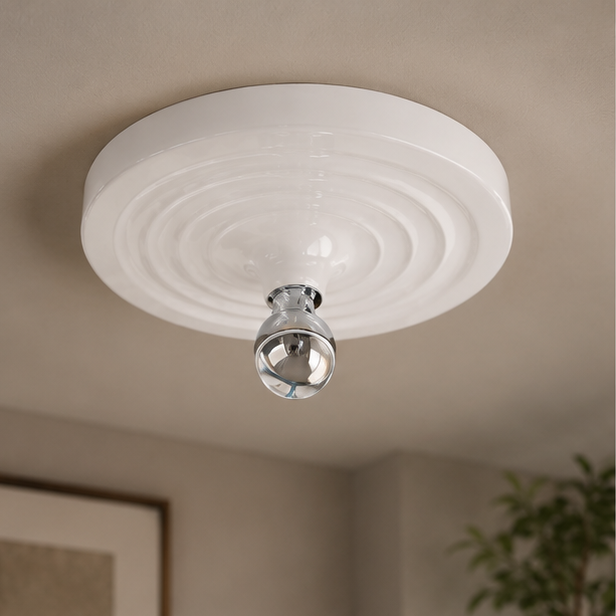 Italian Medieval Ripple Disc Wall Sconce Vintage Industrial UFO LED for Living Room Bedroom Corridor Ceiling Decor