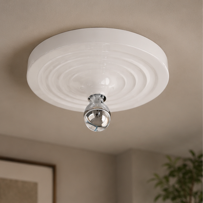 Italian Medieval Ripple Disc Wall Sconce Vintage Industrial UFO LED for Living Room Bedroom Corridor Ceiling Decor