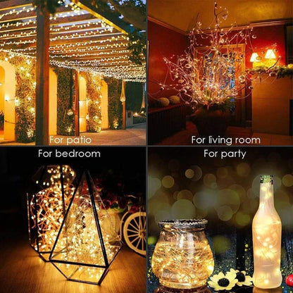 RoyaleGlow String Solar Lights Outdoor (Clear Cable) 50M/100M