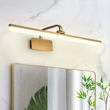 Royaleva Modern Linear LED Vanity Light - Brushed Brass Wall Sconce for Bathroom & Mirror Lighting