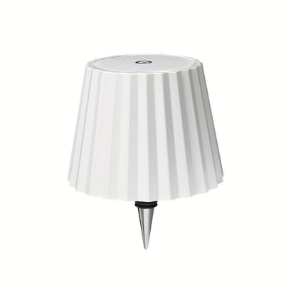 Striped Wireless Bottle Lamp - White