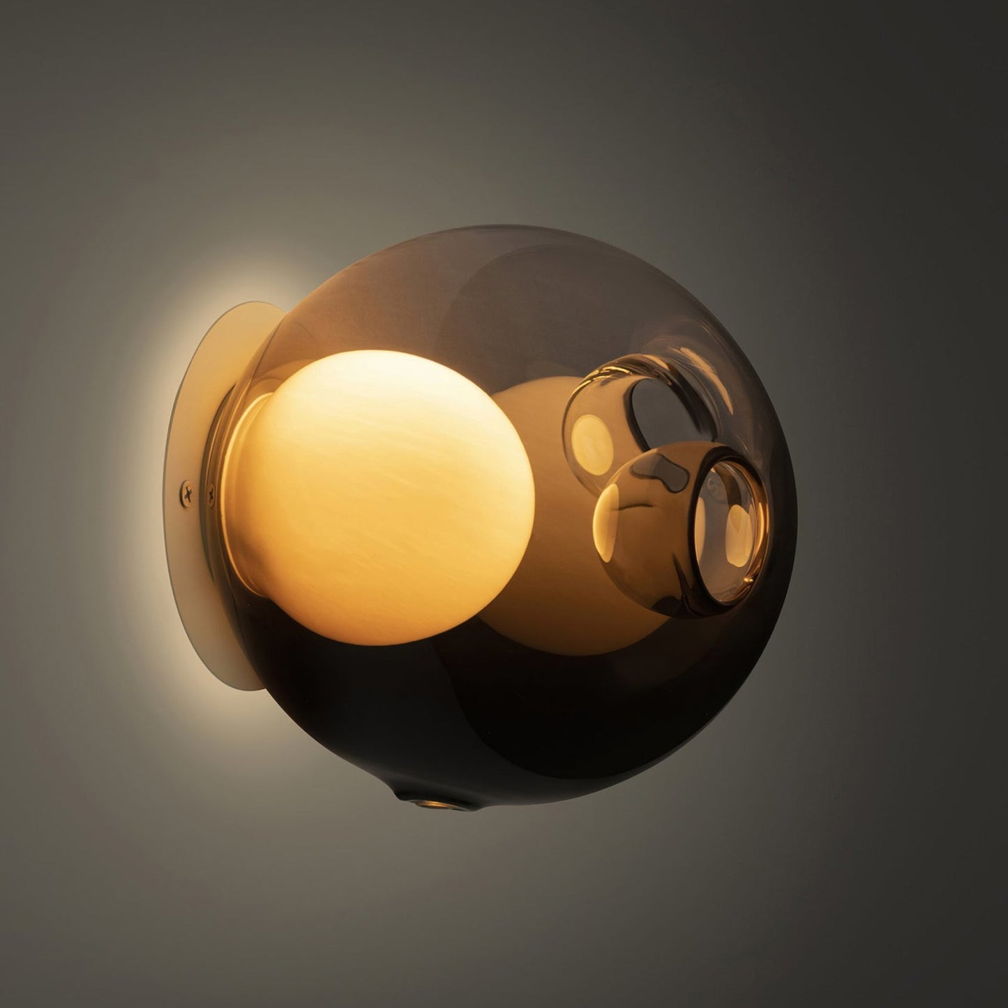 RoyaleGlow Modern Glass Sphere Wall Sconce - Elegant Ambient Lighting Fixture