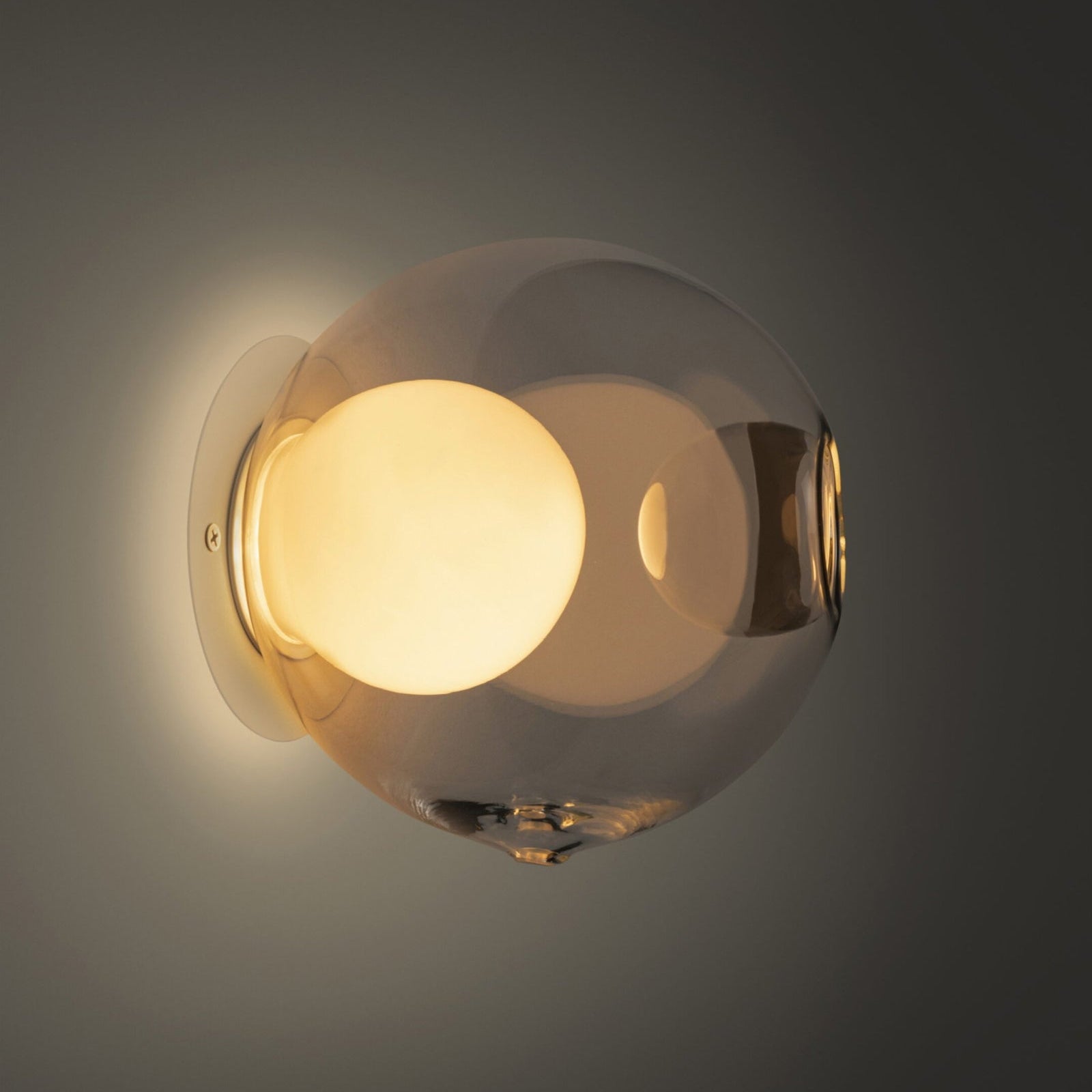 RoyaleGlow Modern Glass Sphere Wall Sconce - Elegant Ambient Lighting Fixture