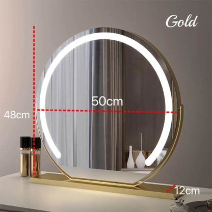 RoyaleGlow Lighted Vanity Mirror with Smart Touch & 360° Rotation