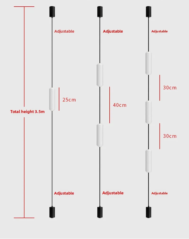 LuxRoyale Minimalist LED Floor to Ceiling Strip Lamp with Remote Control