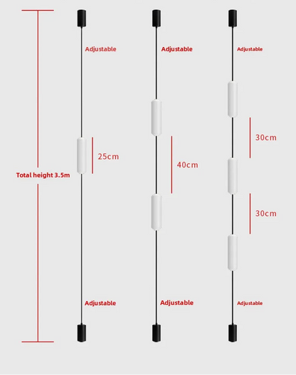 LuxRoyale Minimalist LED Floor to Ceiling Strip Lamp with Remote Control