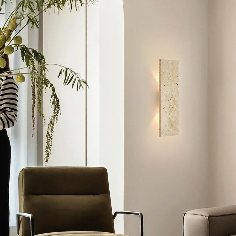 LuxRoyale Outdoor LED Wall Sconce-Natural Stone Up Down Light for Exterior Walls
