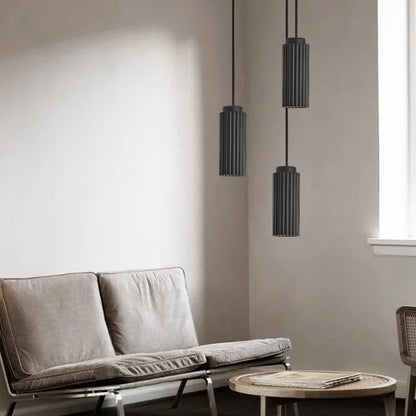 Royelux Fluted Matte White Pendant Light for Kitchen Island