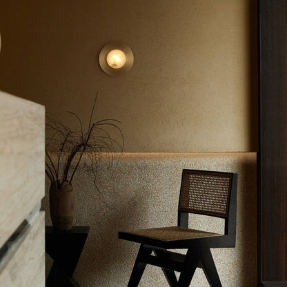 Royelux Modern Brass Round Wall Sconce - Elegant Ambient Light