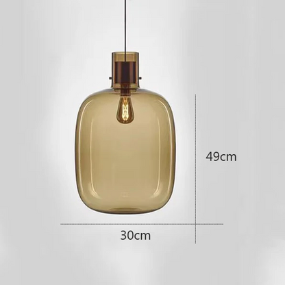 Royelux Modern Nordic Glass Globe Pendant Light - Kitchen Island & Dining Room Hanging Lamp