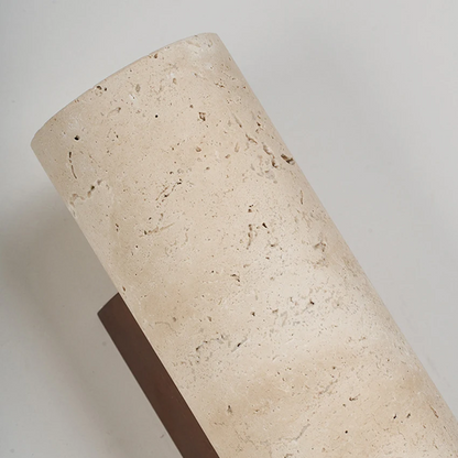 RoyaleGlow Travertine Stone LED Wall Sconce - Minimalist Up And Down Light