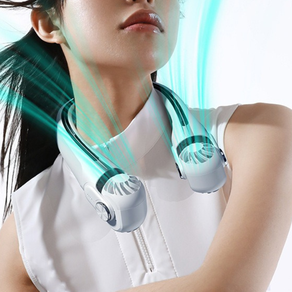 Luxora Wearable Rechargeable Summer Travel Neck Cooling Fan