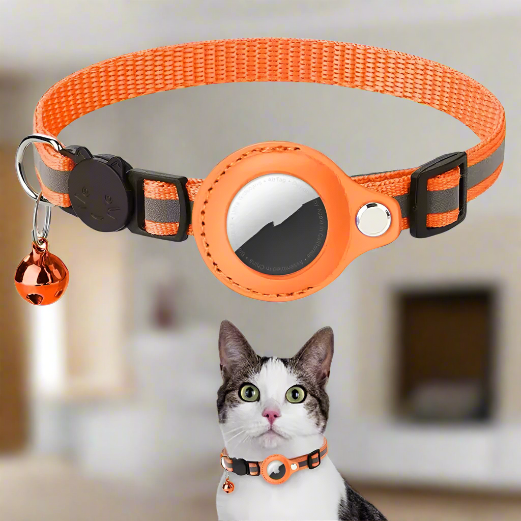 Royaleva Waterproof Reflective Pet Airtag Holder Collar