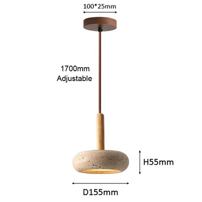 LuxRoyale Minimalist Copper Frosted Glass Pendant Lamp With Stone Accent for Soft Bedroom Lighting