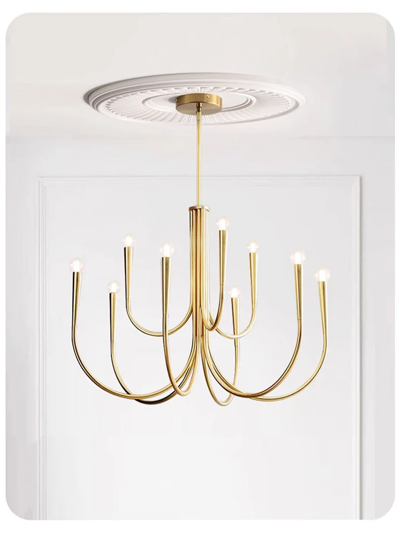 Royelux Modern Chandelier Light - Mid Century French Lighting for Dining, Living room