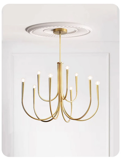 Royelux Modern Chandelier Light - Mid Century French Lighting for Dining, Living room