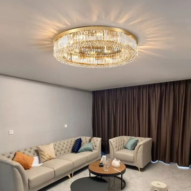 RoyaleGlow Luxury Crystal Ring Chandelier for Living Room & Dining Room Lighting