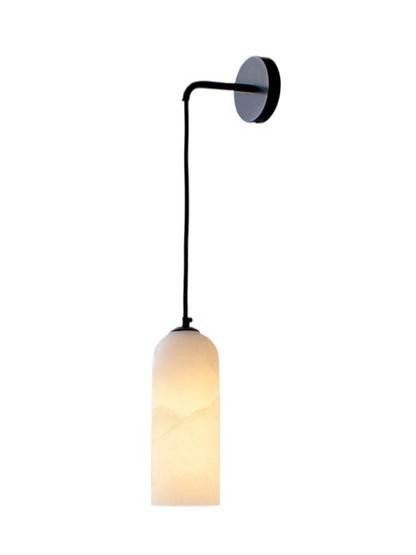 Royelux Modern Natural Marble Wall Sconce - Elegant Stone & Brass Wall Light