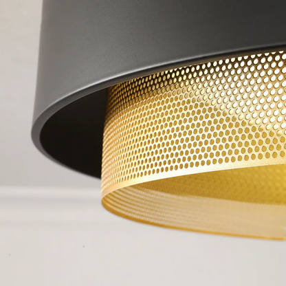 Royelux Modern Double Ring Flush Mount Ceiling Light - White And Gold LED Fixture