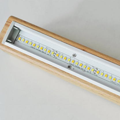 Rayvia Modern Linear Wood LED Pendant Light for Kitchen Island & Bar Dining