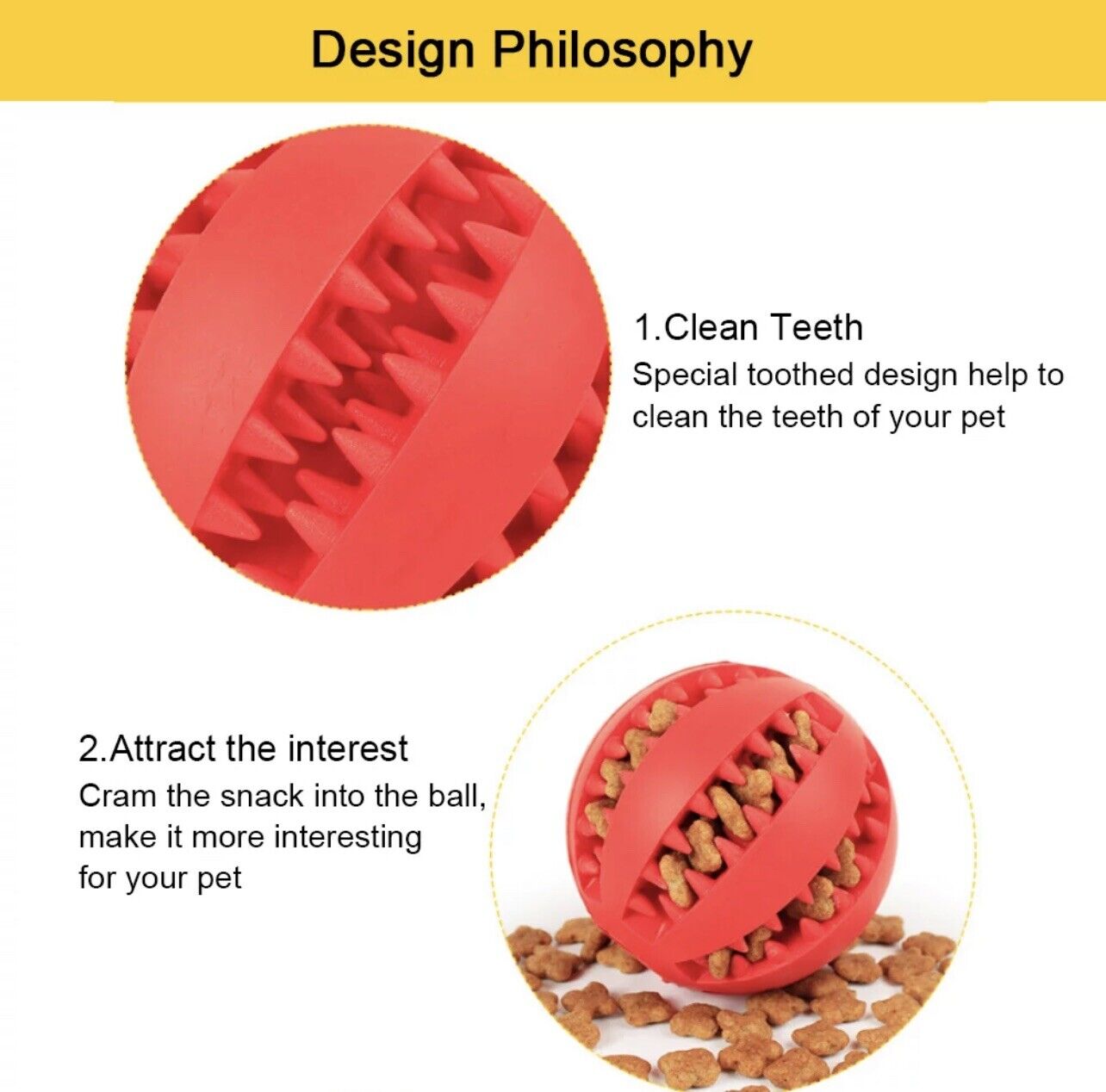 Royaleva Interactive Rubber Ball for Dogs and Cats