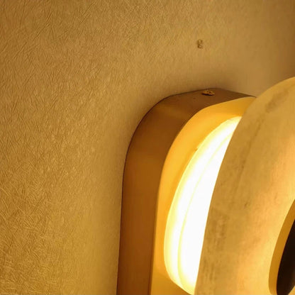 LuxRoyale Irregular Onyx Wall Sconce - Modern Stone LED Wall Light