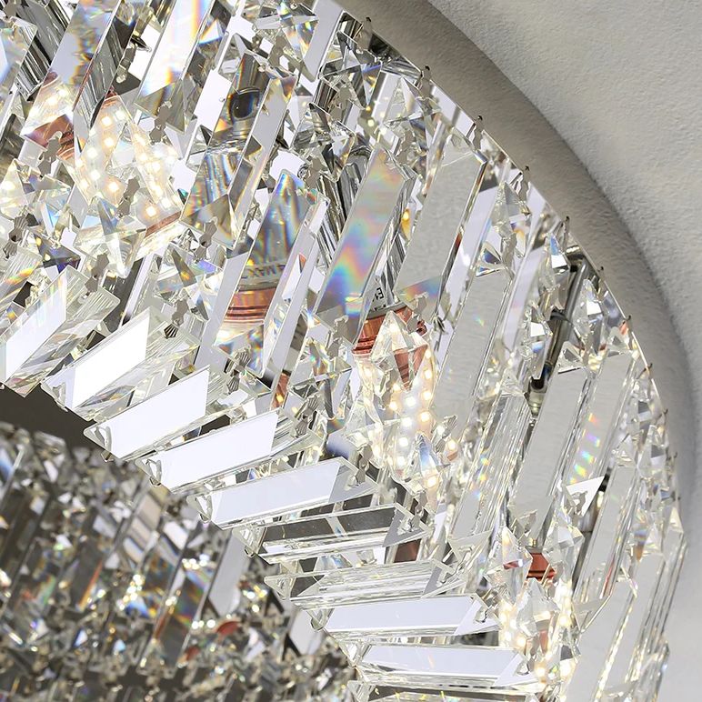 RoyaleGlow Luxury Crystal Ring Chandelier for Living Room & Dining Room Lighting