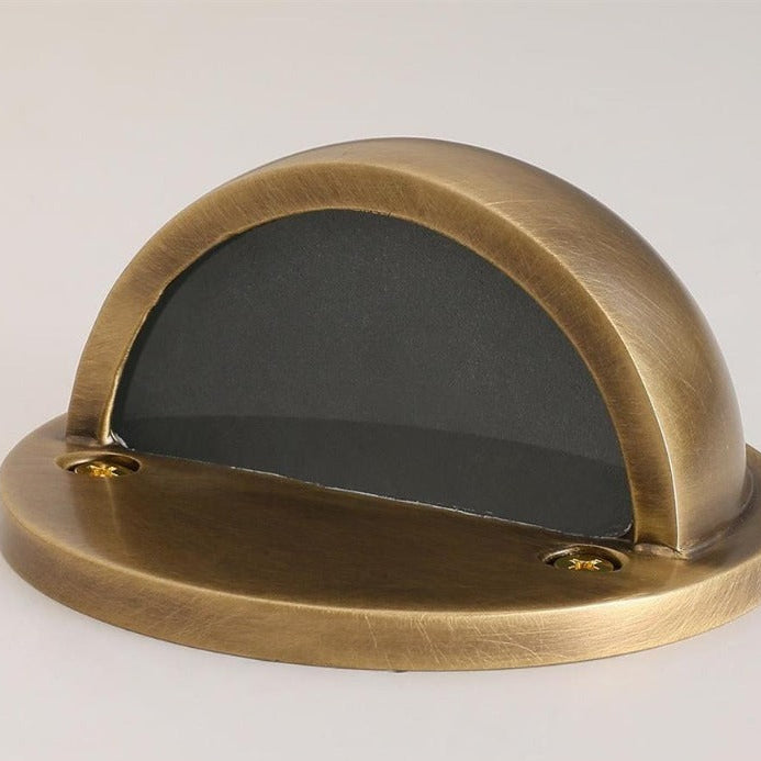 Royelux Modern Half-Moon Wall Sconce - Brushed Brass Industrial Downlight