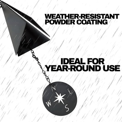 RoyaleGlow Door County Wind Bell with Compass Windcatcher