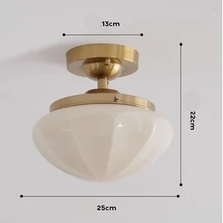Royallure White Jade Glass Chandelier with Antique Copper Finish for Living Room & Entryway