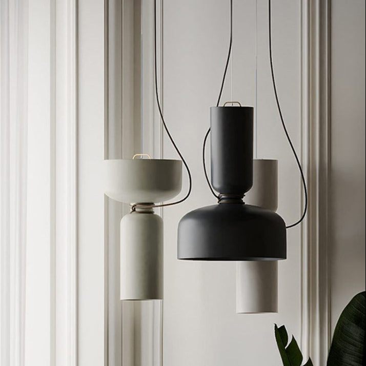 RoyaleGlow Modern White Pendant Light Kitchen Island Hanging Lamp