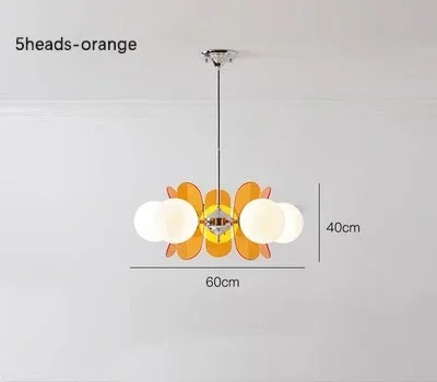 RoyaleGlow Italian Retro Glass And Metal Chandelier Vintage Pendant Light