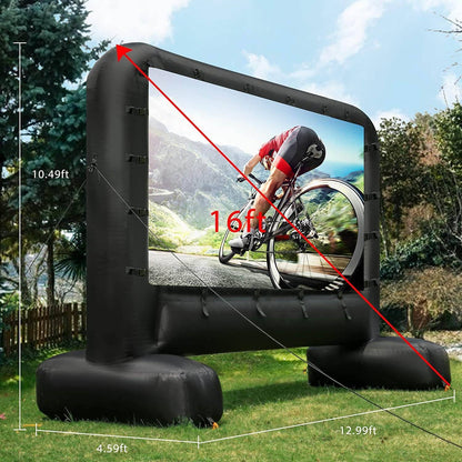 Luxora Outdoor Movie Screen And Projector 14ft Inflatable