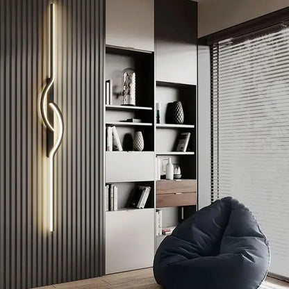 RoyaleGlow Modern Black LED Wall Sconce with Dimmable Ambient Lighting