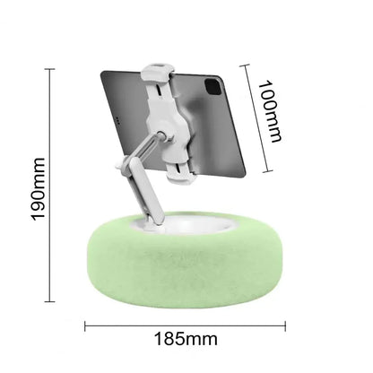 RoyaleGlow Fuzzy Tablet & Phone Pillow Stand – Multi-Angle Phone Holder for Bed, Car, and Couch