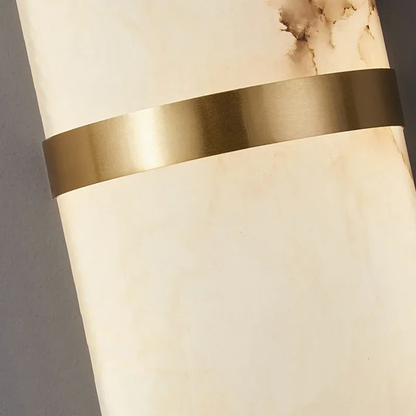 RoyaleGlow Modern Nordic Marble Wall Sconce with Integrated LED & Metal Accent