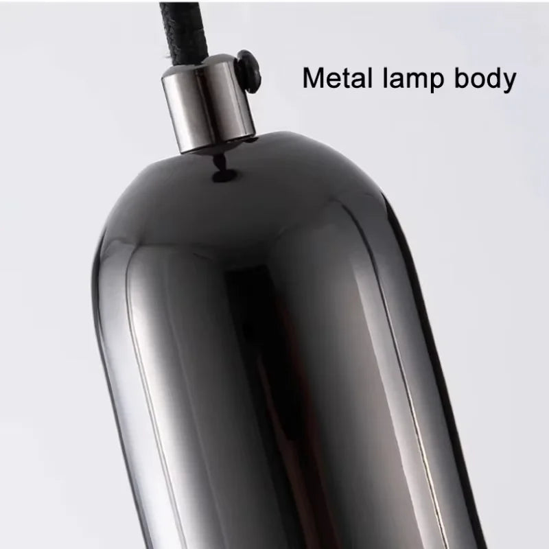 RoyaleGlow Black Marble Cylinder Pendant Light - Modern Ceiling Fixture