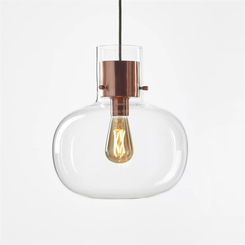 Royelux Modern Nordic Glass Globe Pendant Light - Kitchen Island & Dining Room Hanging Lamp