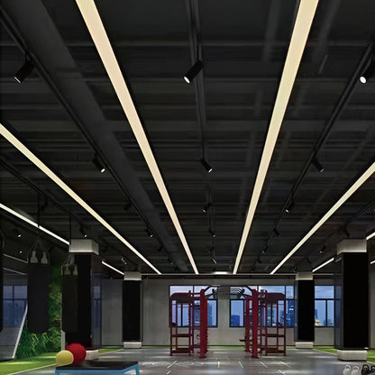 6 Pcs 47 Inches Rectangle Aluminum Long Linear LED Modern Office Pendant Lights 3