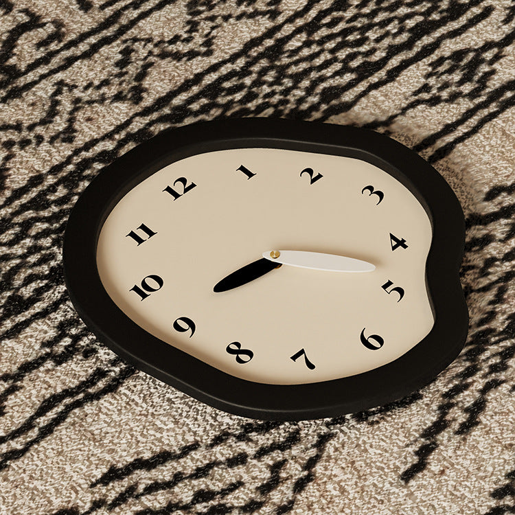 Lumora Luxury Sculpted Wall Clock, Abstract Melting Design