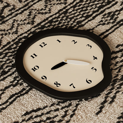 Lumora Luxury Sculpted Wall Clock, Abstract Melting Design