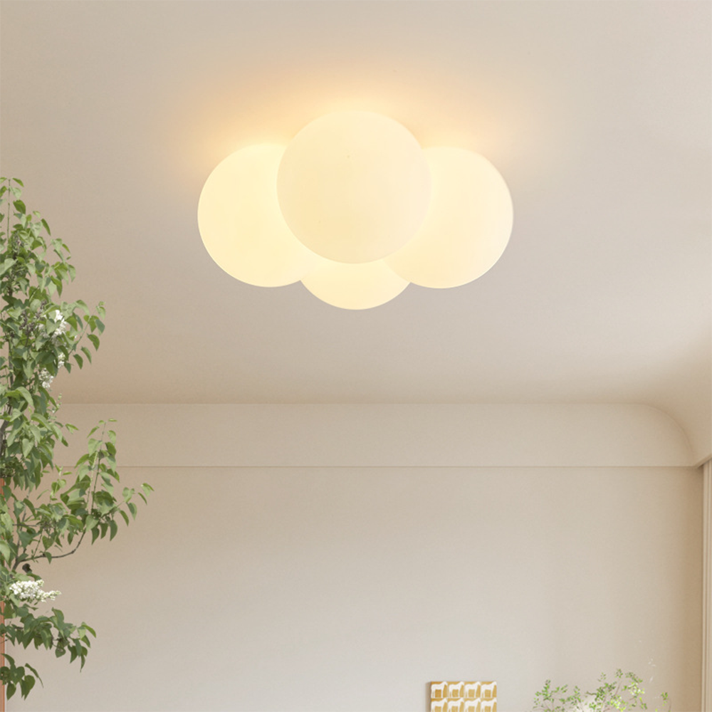 Royallure Cloud Bubbles Ceiling Light - Elegant LED Fixture for Home Décor - Flush Mount Ceiling / White / D42*H20CM