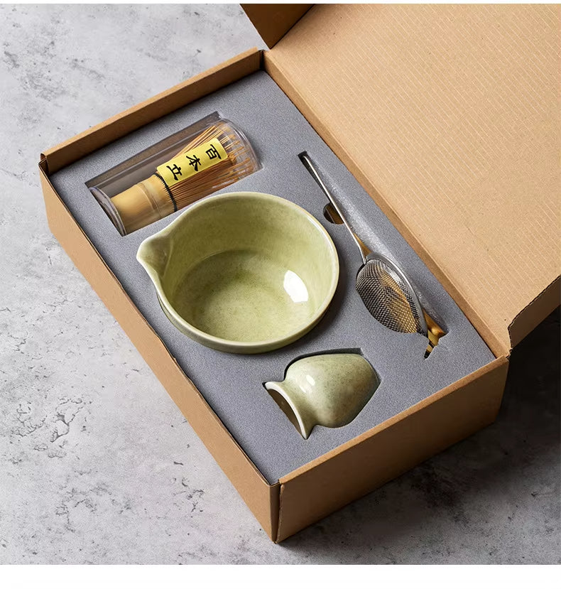 RoyaleGlow Japanese Matcha Tea Ceremony Set with Bowl, Whisk & Accessories