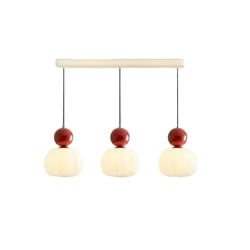 RoyaleGlow Cream Bauhaus Style Art Deco Glass Pendant Light for Modern Spaces