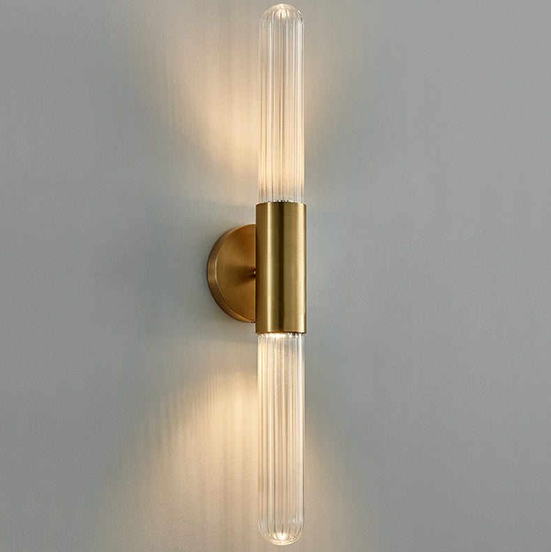 RoyaleGlow Modern Black Linear LED Wall Sconce | Frosted Glass Tube for Ambient Lighting