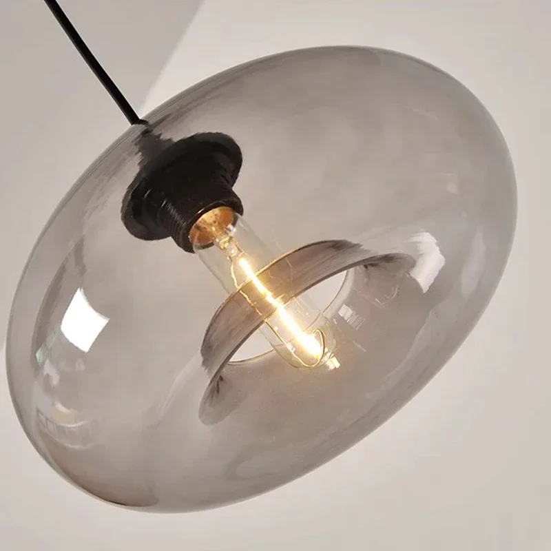 Rayvia Modern Red Colored Glass Pendant Light Hanging Kitchen Dining Fixture